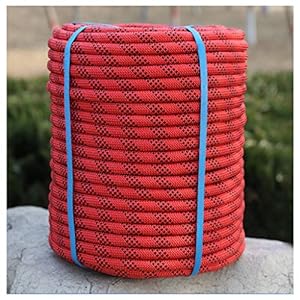 Touw Rood 10mm/12mm/14mm/16mm Outdoor Klimtouw, Bergavontuur Abseilen Touw, Zeer Sterk Levensreddend Elektrostatisch…
