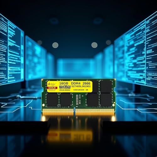 Image of Dolgix Gold 16GB DDR4 2666MHz Laptop /Notebook RAM (Memory) CL-19 (2Rx8 Dual Rank) SO-DIMM | PC4-21300, 5 Year-Warranty (Made in India)