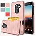 Alcatel REVVL Case (T-Mobile), Alcatel A30 Plus Case,Alcatel A30 Fierce 2017 Case,AnoKe[Card Slots Wallet Holder]TPU Soft Hybrid Shockproof Heavy Duty Cover Case for Alcatel Walters 5.5" KC2 Rose Gold
