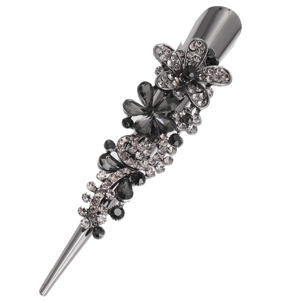 Pinzas de metal Rhinestone Kichvoe con diseño vintage de cocodrilo 8