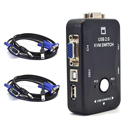 COOLEAD KVMスイッチ 2ポート USB2.0