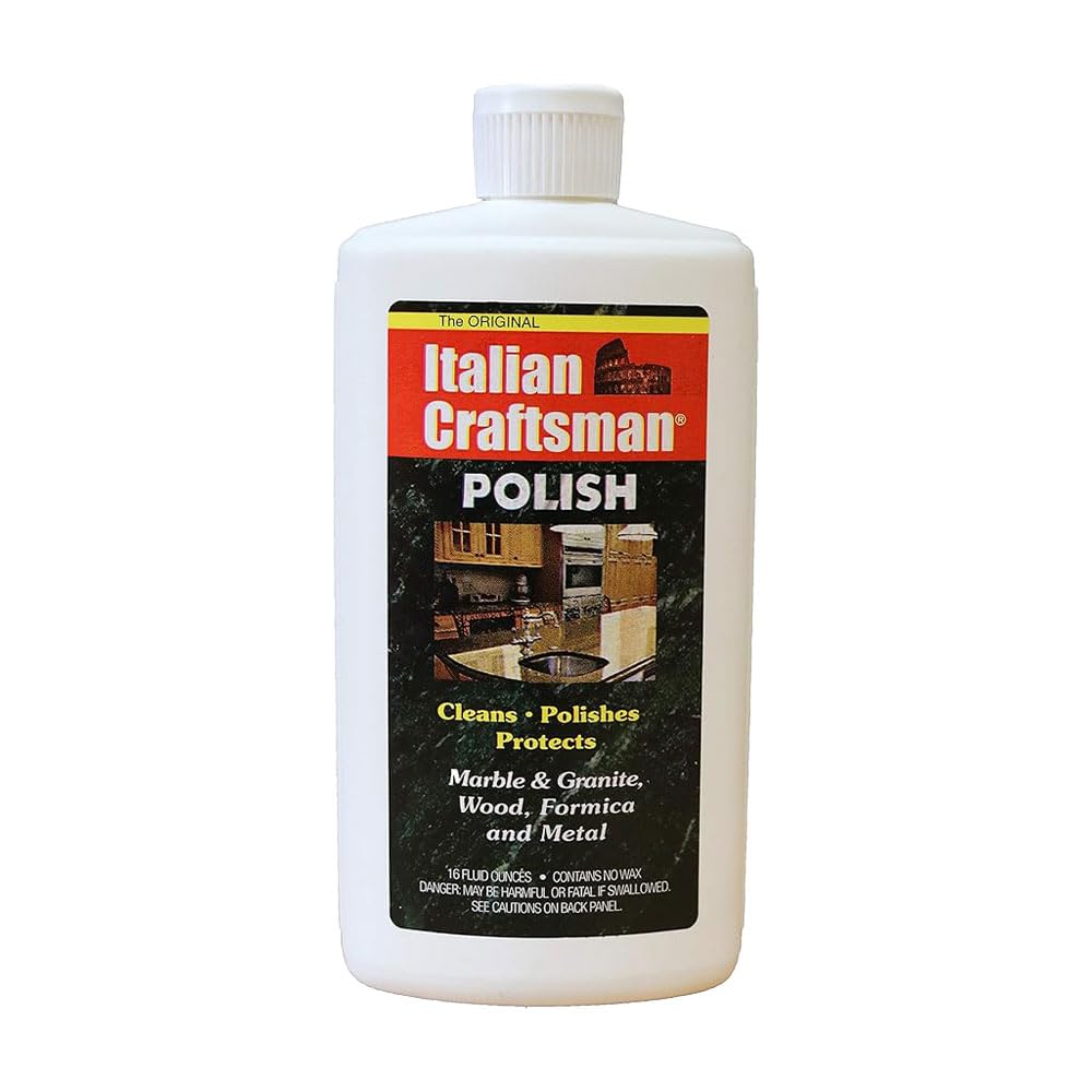 Granite and Marble Polish - Cleans and Protects - Italian Craftsman 16 oz
