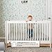 GAP babyGap Tate 4-in-1 Convertible Crib - Greenguard Gold Certified, Bianca White/Natural