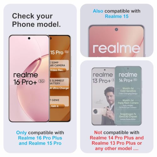 Image of Skyddshield TPU hydrogel Edge to Edge Screen Protector Guard For Realme 16 Pro Plus, Realme 15 and 15 Pro (6.8 Inch) With Installation Kit | Fingerprint Compatible | Edge to Edge Coverage