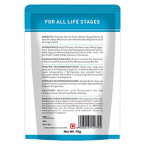 Purepet-Gravy-Chunks-Wet-Dog-Food-Chicken-and-Vegetable-Flavour-Pack-of-15-15-x-70g-1050g-All-Life-Stages