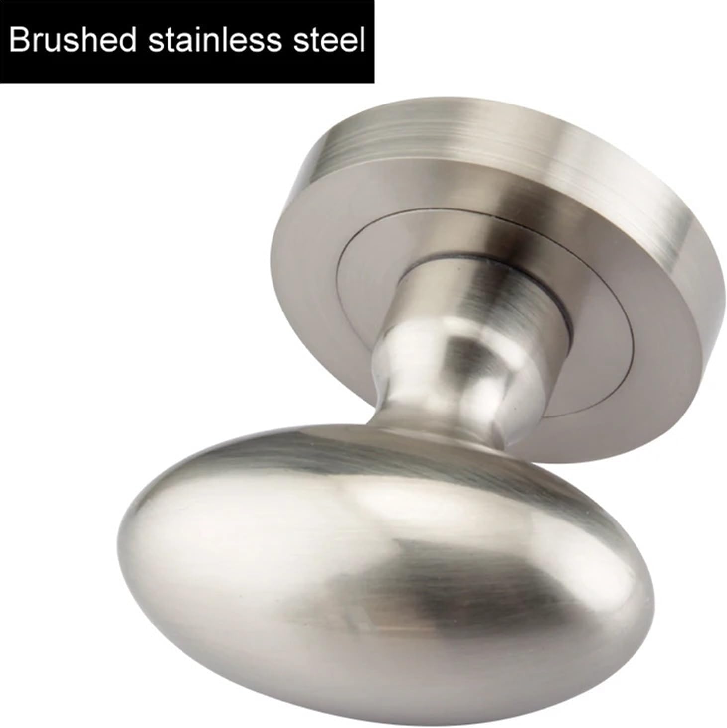 Egg-Shaped Oval Door Handle Without Lock Body Zinc Alloy 4colors Home Hardware 1Pcs(Silver Handle x1)