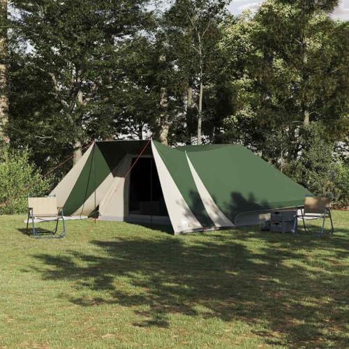 Family Tent Folding Manual Green and Beige 660 x 456 x 200 cm 27.56KG