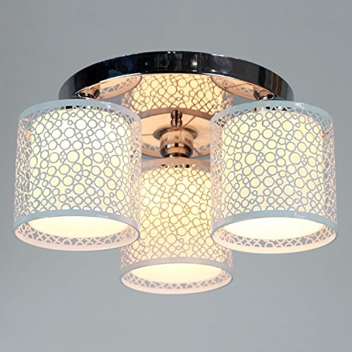LightInTheBox® Modern 3 Light Flush Mount Creative Painting Metal Ceiling Light Fixture Chandeliers for Kitchen (White)