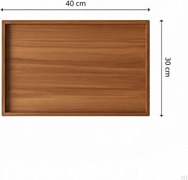 Ahşap Katlanabilir Yatak Tepsisi – Çok Amaçlı Servis ve Laptop Sehpası, Doğal Ahşap, 40x30 cm, Yükseltilmiş Kenarlı