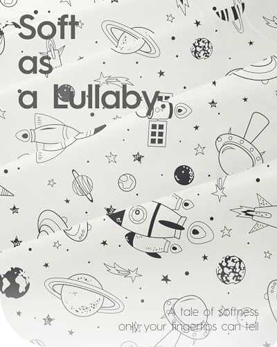 Image of Pack N Play Sheets Fitted, TotBasic Ultra Soft Space Mini Crib Sheets, Premium Jersey Knit Pack and Play Sheets Neutral, Stretchy Play Yard Sheets for Pack and Play Mattress, 2 Pack
