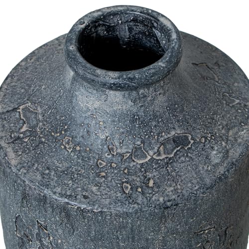 JARRÓN CERÁMICA 42CM GRIS RÚSTICO_°17X42CM