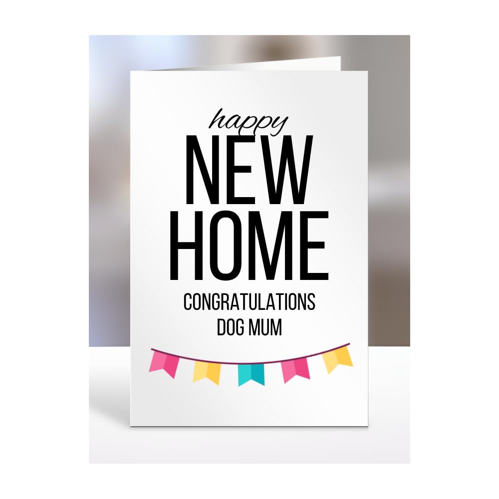 House Warming Card for Dog Mum, New Home Gifts, Moving In, House Gifts for Women, Men, Happy, Congratulations, Presents, Him, Her, A5-188_78