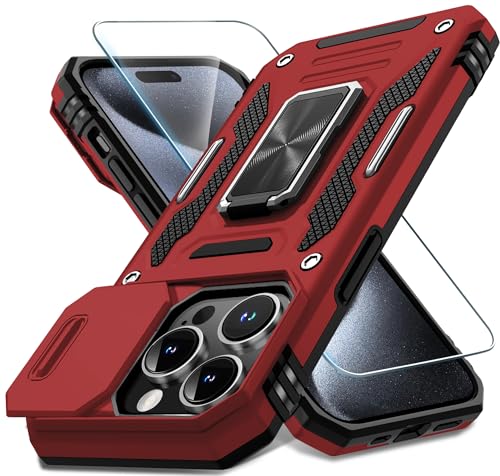 Protéger objectif iPhone 15 Pro Max avec cette coque robuste antichoc à clapet coulissant