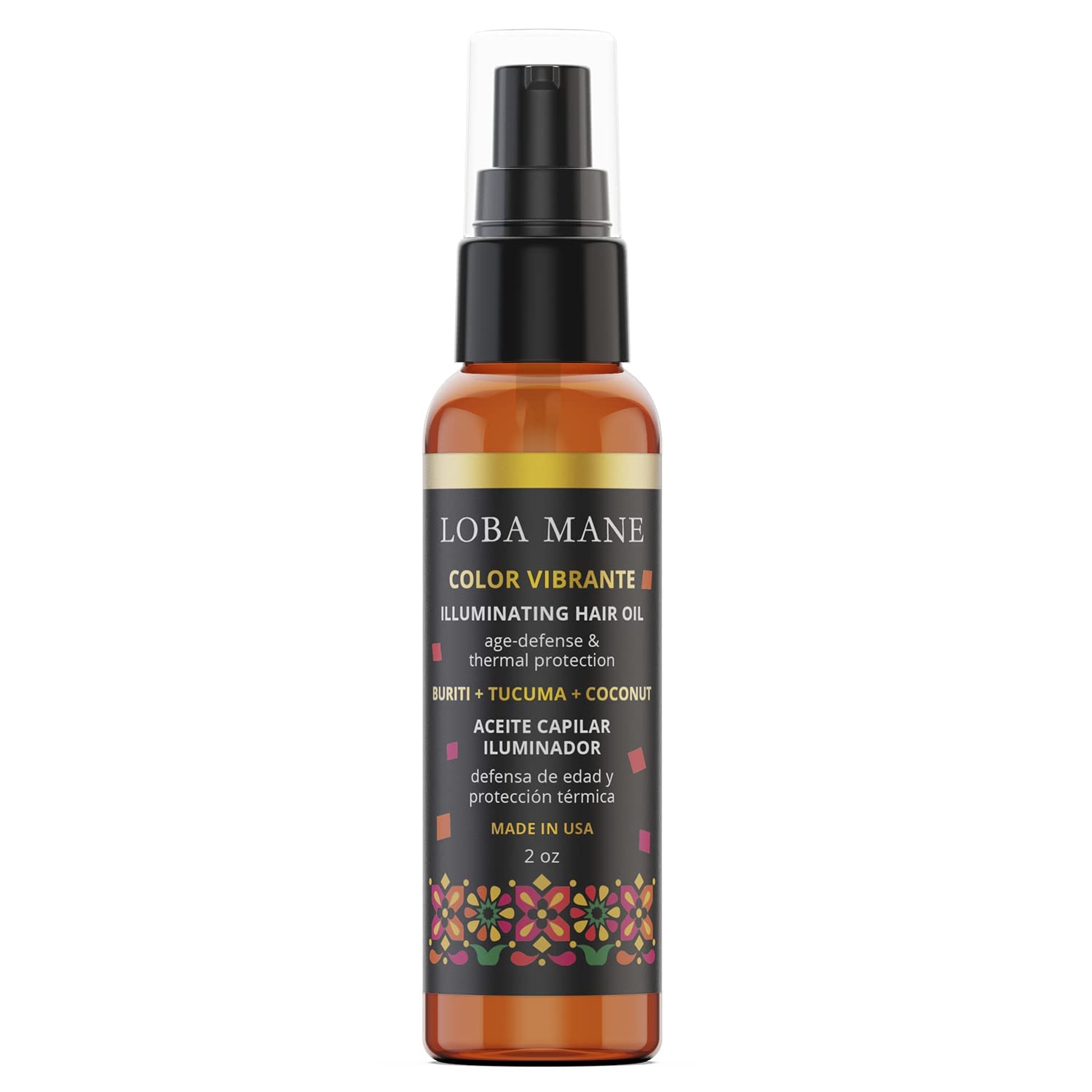 Illuminating Hair Oil for Curly Frizzy Hair - Hair Serum for Dry Damaged Thick Curly Hair - Infused with Buriti, Tucuma, and Argan Oil for Deep Hydration - Vegan, Natural & Organic (2oz)