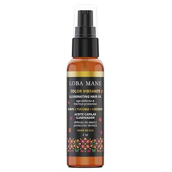 Illuminating Hair Oil for Curly Frizzy Hair - Hair Serum for Dry Damaged Thick Curly Hair - Infused with Buriti, Tucuma, and Argan Oil for Deep Hydration - Vegan, Natural & Organic 2oz