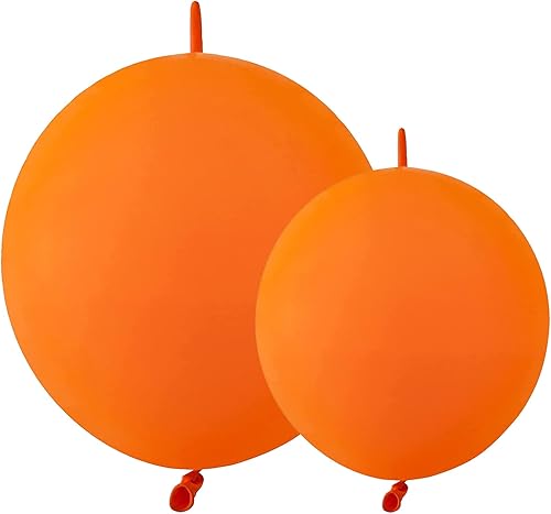 IN-JOOYAA Globo de látex naranja de 6 pulgadas y 12 pulgadas, 200 globos de enlace rápido, globos enlazables para decoración de fiestas disponible en Yaxa Peru