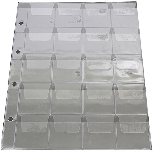 Teji CA-345S Coin Free Album, Spare Coin Free Pocket, 4 Columns, 5 Tiers, 5 Sheets