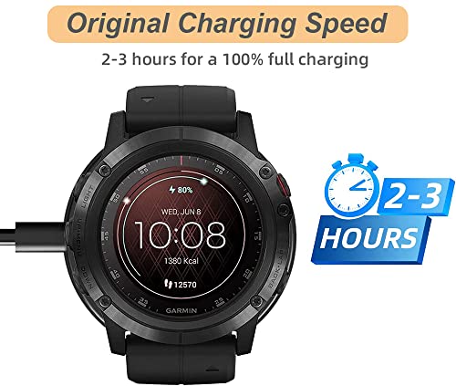 Nisyctk Cabo carregador para Garmin Watch Venu, Instinct, Vivoactive 5/4/3, Forerunner 45 55 245 255