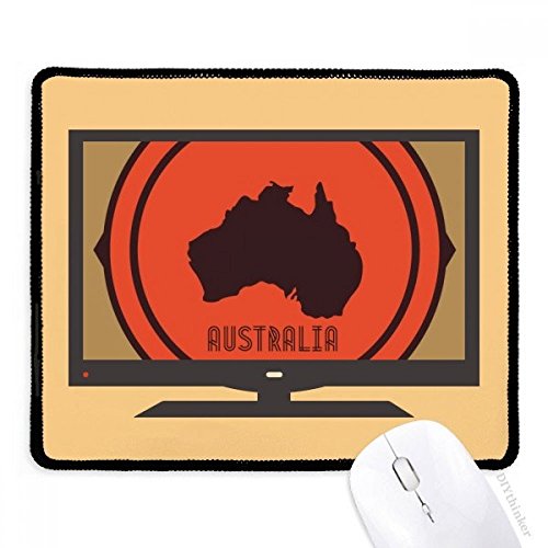 Alfombrilla de ratón con diseño artístico de Australia en rojo y negro