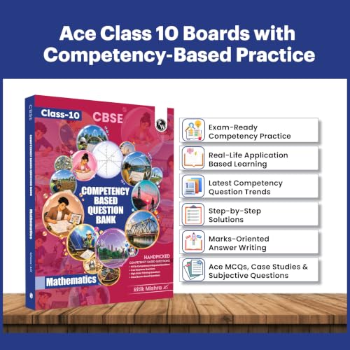 Image of PW CBSE Class 10 Competency Based Question Bank Mathematics By Ritik Sir For 2027 Board Exams | 400+ Real-life Application based Questions | Higher Order Thinking MCQs & Case-Based Ques