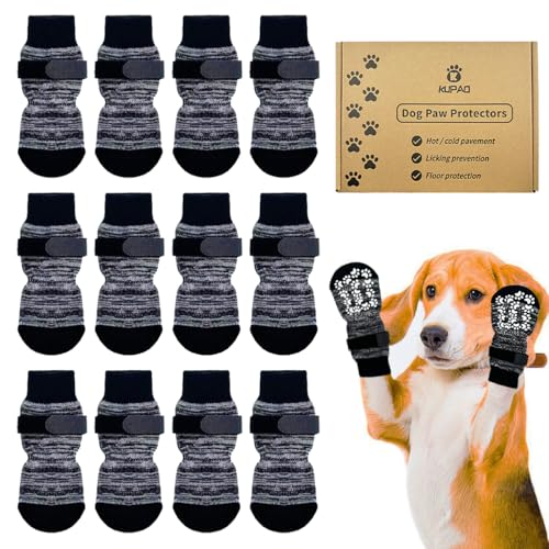 KUPAO 12-Pack Anti-Slip Dog Socks