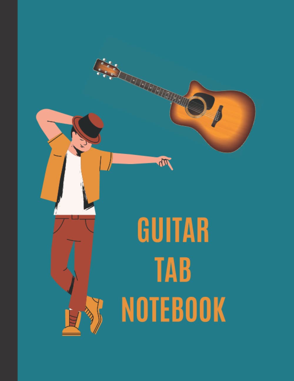 Guitar Tab Notebook: 8.5" x 11" 110 Pages Blank Guitar Tablature Book for Music Composition and Songwriting
