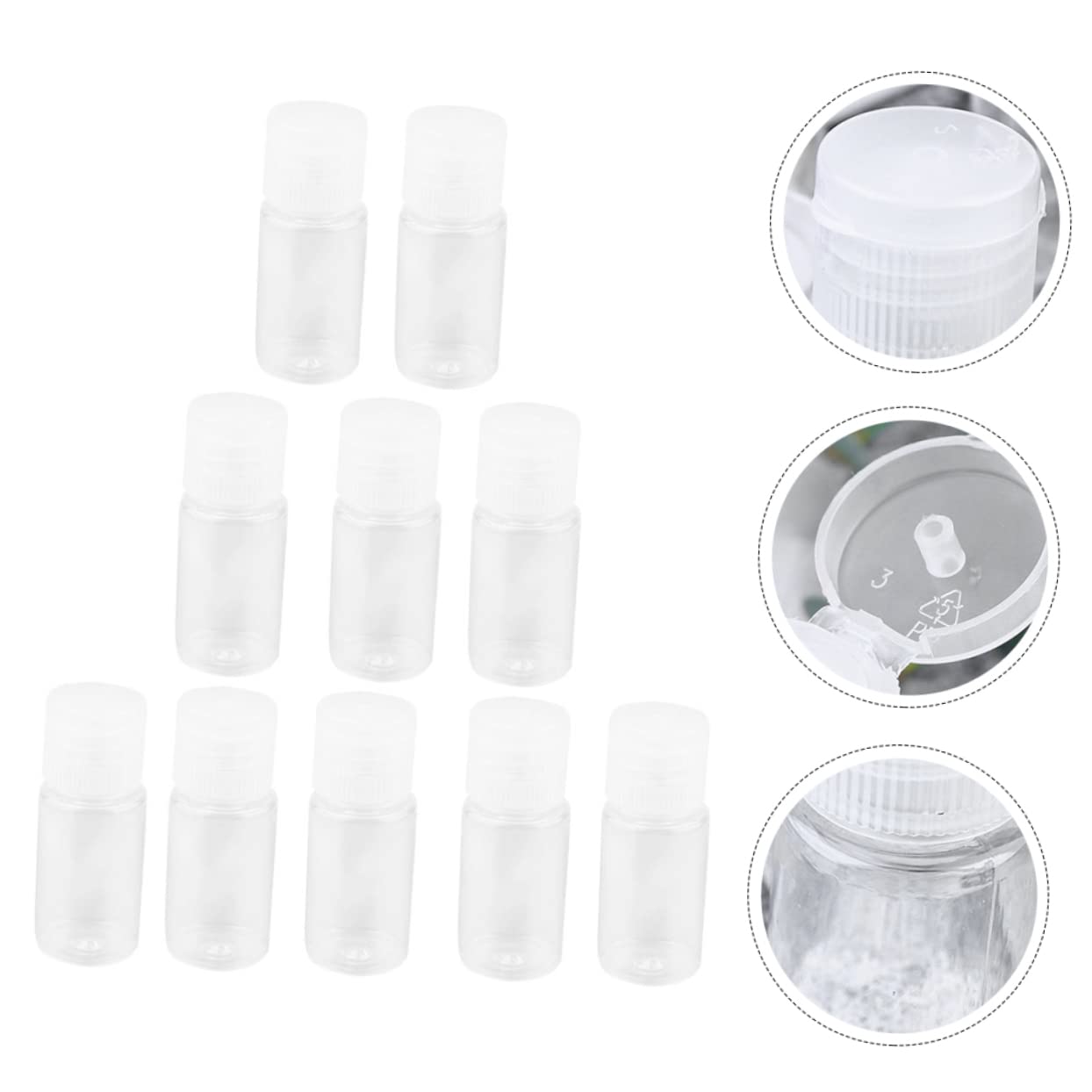 Healeved 72stücke Emulsionsflaschen Reisebehälter Für Lotionen Transparente Kunststoffflaschen Mit Schraubverschluss Für Kosmetik Und Unterwegs