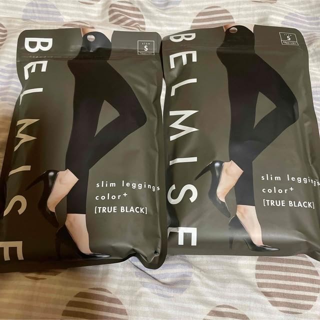 ベルミススリムレギンス カラープラス トゥルーブラックLサイズ