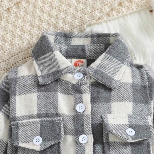 2024 Winter Plaid Jacket Coat Boys Girls Spring Fall New Long Sleeve Plaid Shirt Jacket Gifts Soft Fashion Jacket2