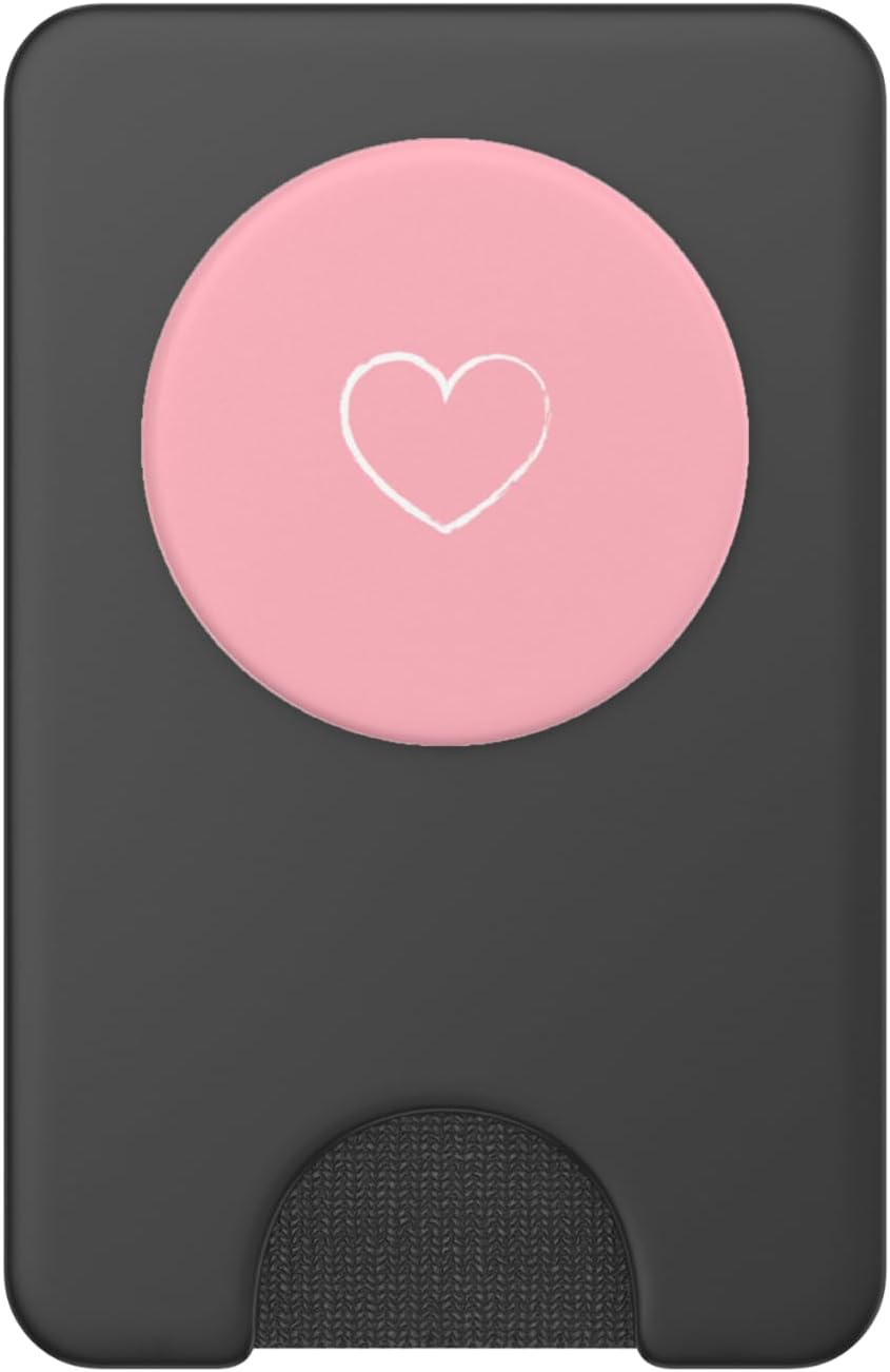 Heart Light Pink PopSockets PopWallet for MagSafe