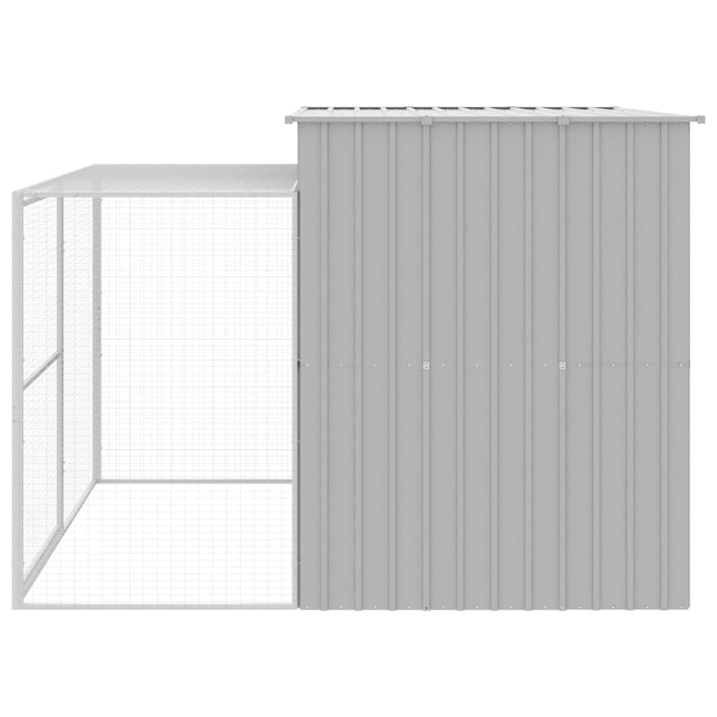 Caseta Perros Corral Acero galvanizado Gris Claro 214x253x181cm