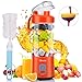 Produktbild Olivivi Tragbarer Entsafter Mini Standmixer Elektrische Saftpresse Persönlicher Blender Wiederaufladbarer Mixer mit USB 380ml 6 Edelstahl-Klingen für Smoothies, Saft, Milkshake, Maske, orange