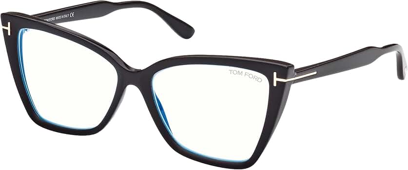 メガネ Tom Ford Blue Light Glasses Transparent Black TF5905B Tom Ford TF5905-B Round Glasses | Fashion Eyewear