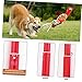 Kisangel 1 Set Telescopic Dog Teaser Stuffed Toy Kitten Teasing Stick Dog Rope Toy Dogs Stuffed Tug Toy Interactive Teaser Wand Outdoor Toy Pet Dog Flirt Pole Plush Red Stick Puppy