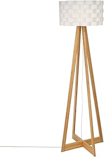 Atmosphera - Lampadaire Moki - bambou et blanc H150 cm