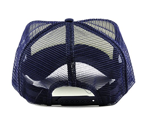 Image of NYFASHION101 Plain Mesh Trucker Hat - Breathable 6-Panel Daily Snapback Cap, Customizable Ideal for DIY Embroidery & Patches