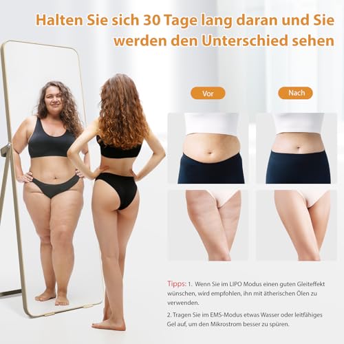 MYCARBON 3 En 1 Masajeador Electrico de Ventosas Masajeador Anticelulitico Reductor con 3 Niveles de Succión, EMS, Luz Roja, Gel Conductivo, Reafirma para Rostro, Abdomen, Brazos y Piernas - imagen 4