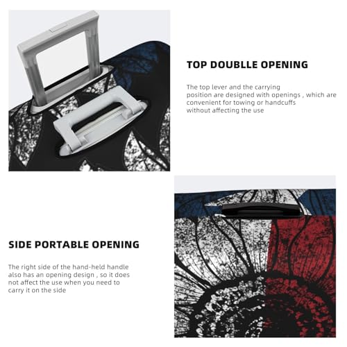 Travel Luggage Cover Vintage Sunflower Texas Flag Fashion Washable Baggage Suitcase Protector Fit For Luggage X-Large4