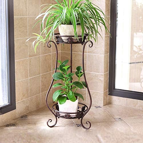 Wrought Iron Plant Stands Indoor Outdoor,Metal Tall Plant Stand Iron Flower Stand,Flower Pot Holder Flower Pot Stand Flower Pot Supporting,Plant Holders Plant Rack Potted Plant Stand(Bronze,24.4in)