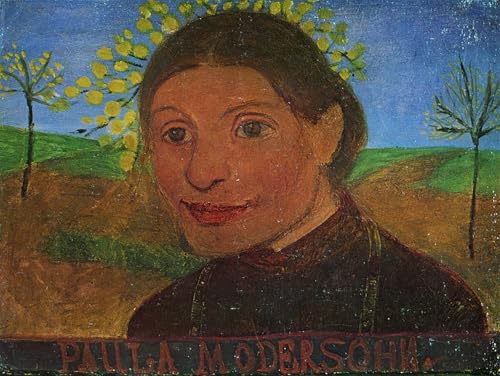 Imagen de lienzo autorretrato Paula Modersohn Becker cuadro decoracion casa 60x90