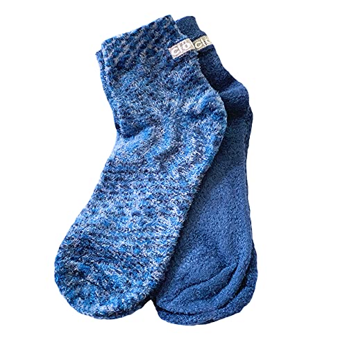 Cloudz Natural Aloe Vera Spa Socks - Blue (2 Pairs/Solid & Patterned)