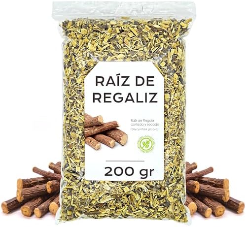 Infusión Regaliz 200 gr - Té de Raíz de Regaliz Cortada - Raíz de Regaliz para Infusión - Propiedades Naturales - Infusión de Hierbas (200 gr)
