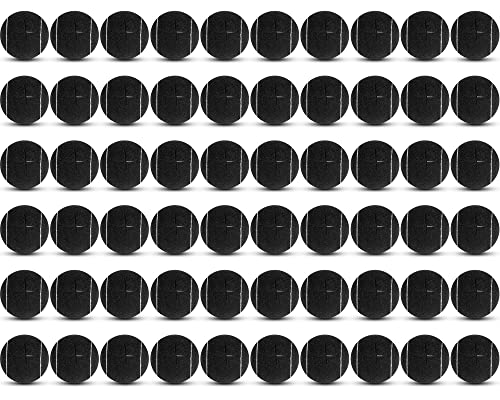 Macarrie 60 Pieces Precut Tennis Bulk Tennis Balls for Chairs Heavy Duty Long Lasting Glide Coverings for Classroom Furniture Legs Protectors and Floor Protection(Black)