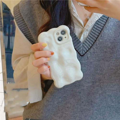 Coque iPhone 13 Wave Bubble blanche en silicone souple