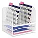Safco 3255WH Mesh Desk Organizer, Eight Sections, Steel, 13 1/2 x 11 3/8 x 13, White