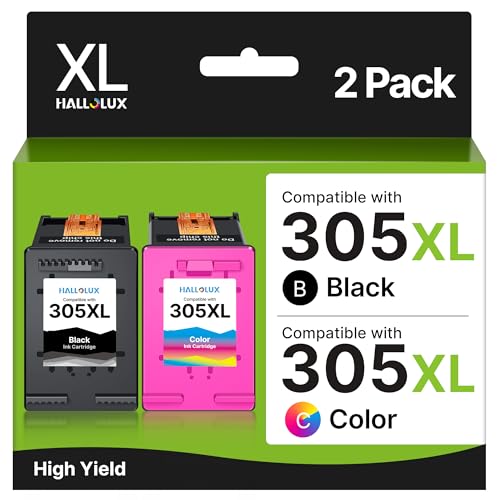 305XL Ink Cartridges for HP 305 Ink Cartridge Black and Colour Compatible with HP Envy 6000 6020e 6032e Pro 6400 DeskJet 2700 2700e 2710e 2722e 2800e 2810e 2820e Plus 4100 4130e Printer (2 Pack)