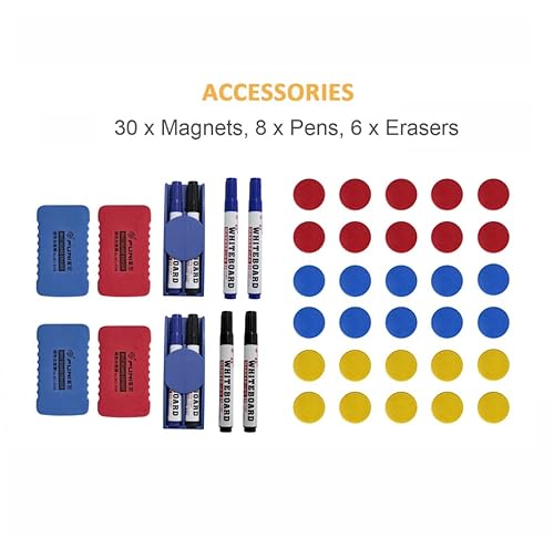 Mobile Whiteboard 72"X40" Magnetic Dry Erase Board With Stand Double-Sided Rolling Whiteboard For Office, Home & School #TOP1