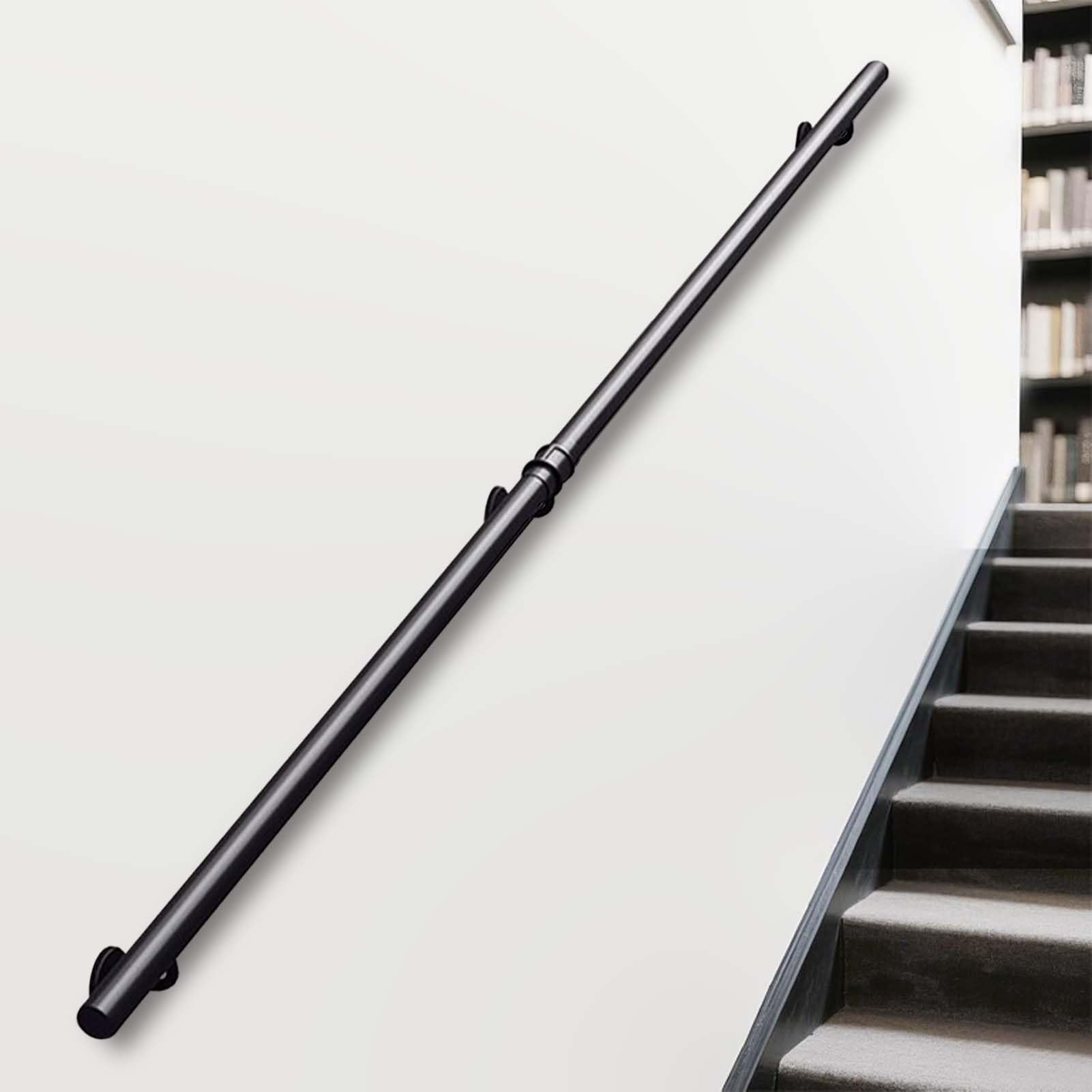 Rampe d'escalier robuste en fer forgé 350cm pour une sécurité murale maximale