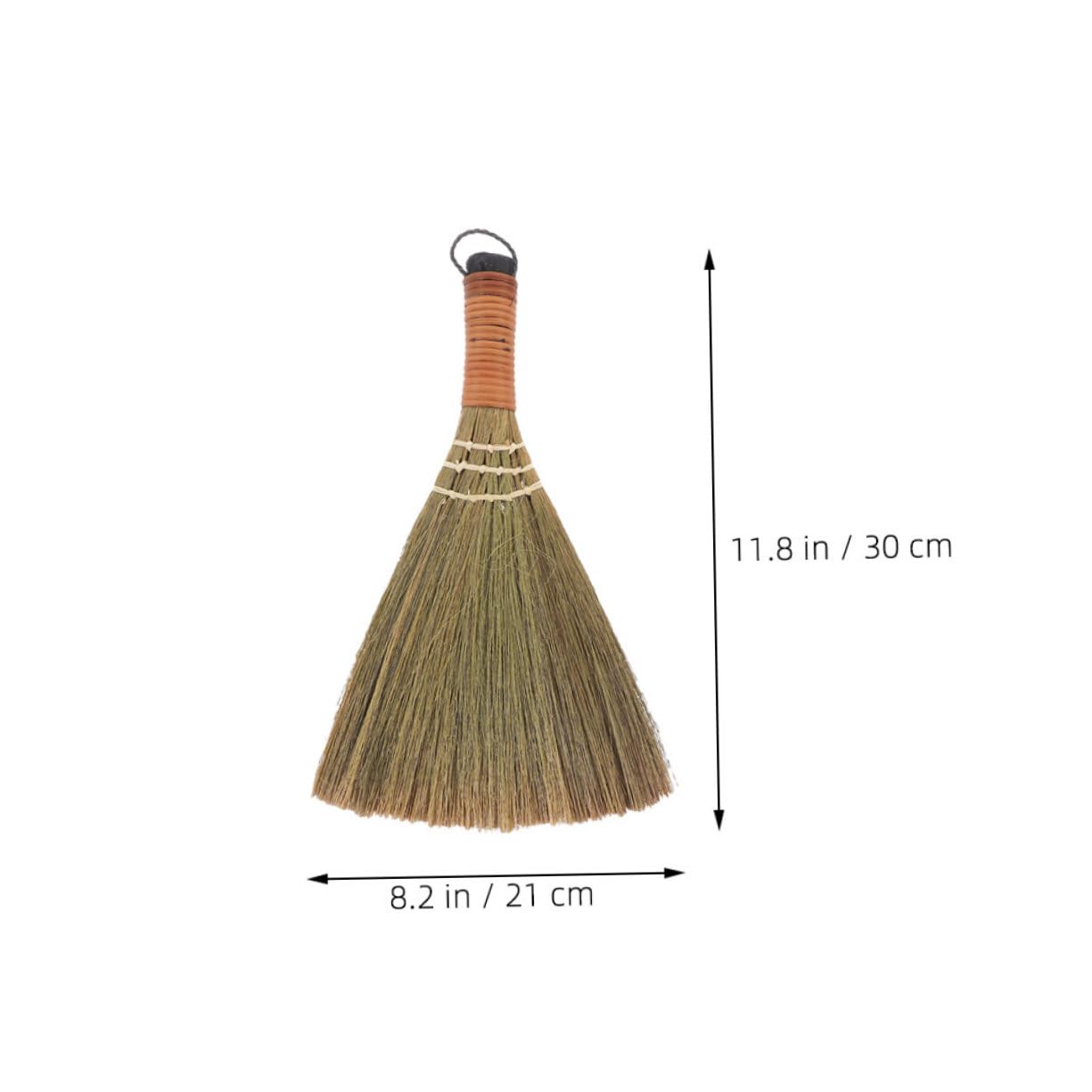GRIRIW Manual Floor Sweeper Broom Short Handle Brush for House Small Hand Broom for Indoor Cleaning Outdoor Sweeping