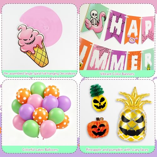 Décorations d'été Summerween pour pool party originale avec bannière - 4